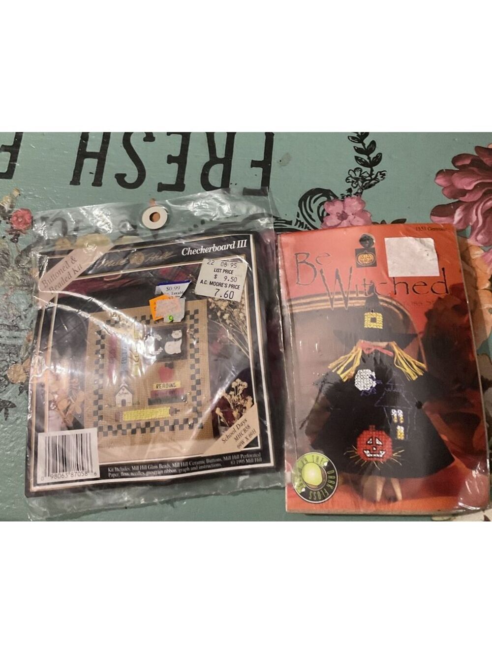 Mill Hill Be Witched Halloween Cross Stitch Kit & Checkerboard III Craft Kit